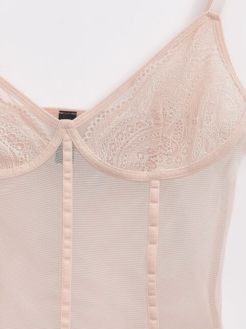 Боди из кружева и сетки с имитацией стрепов CELEBRATION LBT 1893 - купить в интернет-магазине Conte