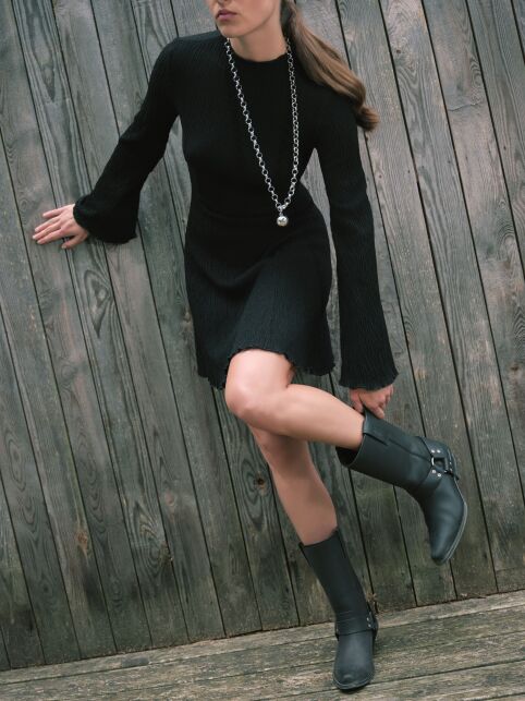 Платье-mini с жатым эффектом и шнуровкой на спинке LPL 3237 Платье-mini с жатым эффектом и шнуровкой на спинке LPL 3237 - купить в интернет-магазине Conte