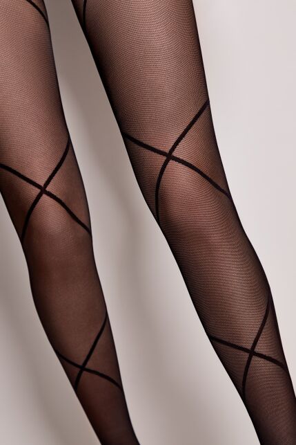 Колготки с имитацией шнуровки и эффектом мелкой сетки Intrigue - купить в интернет-магазине Conte
