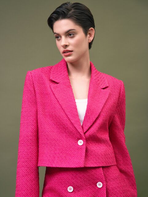 Укороченный жакет из твида LJ 3270 - купить в интернет-магазине Conte