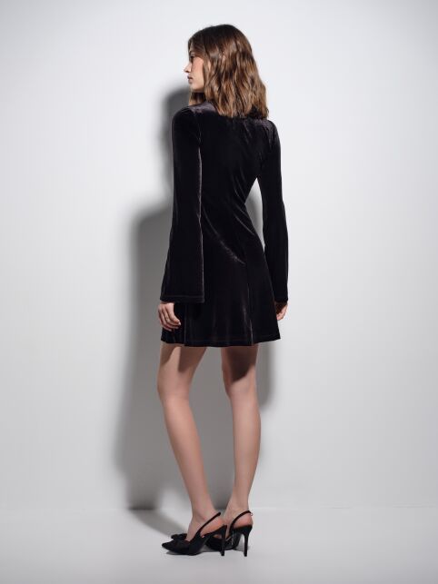 Платье из велюра с рукавами-клёш LPL 3329 - купить в интернет-магазине Conte