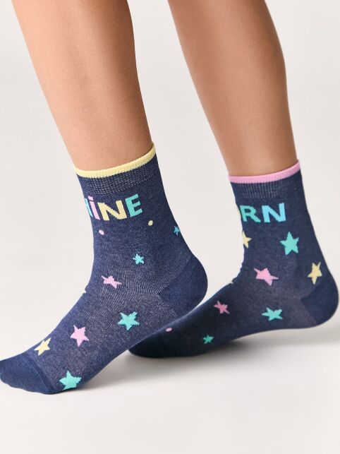 Хлопковые носки с веселыми рисунками "Веселые ножки", модель 477 - купить в интернет-магазине Conte