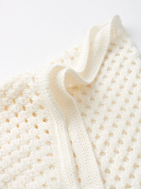 Ажурная косынка из пряжи с хлопком LDK25194 - купить в интернет-магазине Conte