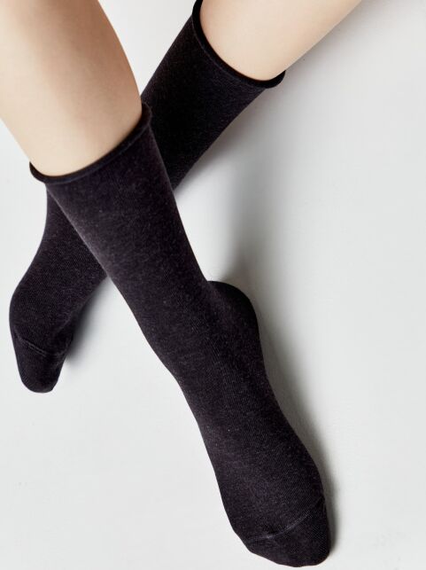 Носки без резинки из премиальной пряжи с вискозой и кашемиром - купить в интернет-магазине Conte