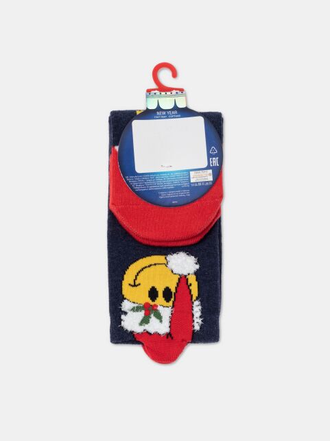 Новогодние носки с пикотом «Смаил» из объёмной пушистой нити - купить в интернет-магазине Conte