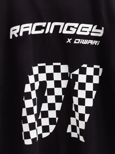 Удлиненная oversize-футболка из хлопка RACINGBYxDIWARI MD 3134 - купить в интернет-магазине Conte