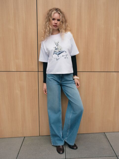 Футболка из хлопка с рисунком «Сфинкс» LD 3032 - купить в интернет-магазине Conte