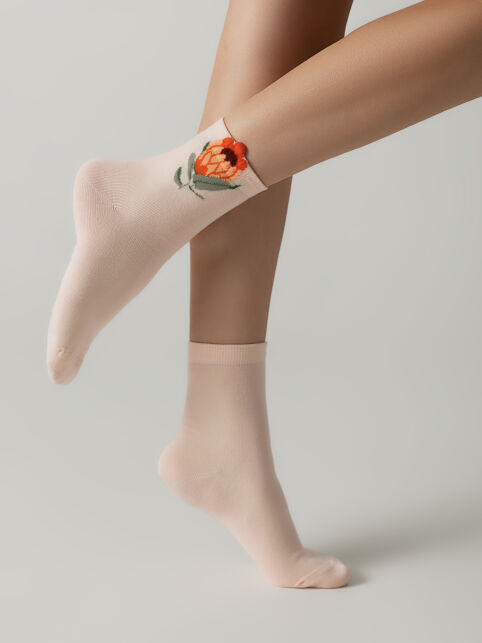 Удлинённые носки из хлопка с пикотом «Протея» - купить в интернет-магазине Conte