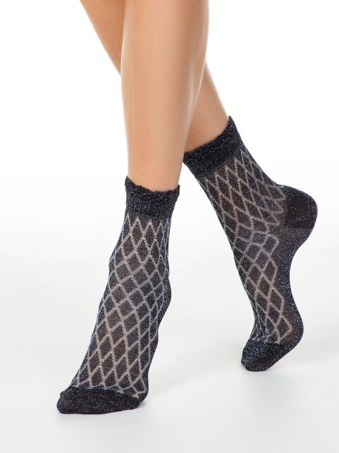 Носки FANTASY c геометрическим рисунком с люрексом из лимитированной коллекции - купить в интернет-магазине Conte