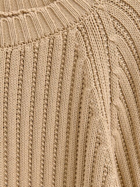 Джемпер объёмного силуэта из хлопковой пряжи LDK 24117 - купить в интернет-магазине Conte