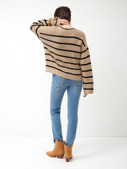 Джемпер в полоску из пряжи с хлопком LDK 24115 - купить в интернет-магазине Conte