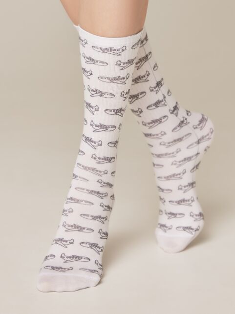 Удлиненные носки из лимитированной коллекции с рисунками "Аirplane" - купить в интернет-магазине Conte