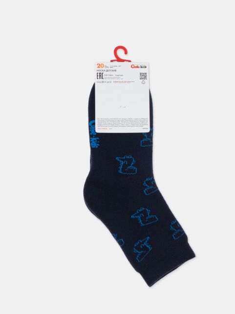 Махровые темно-синие носки SOF-TIKI с рисунком «Динозавры» - купить в интернет-магазине Conte