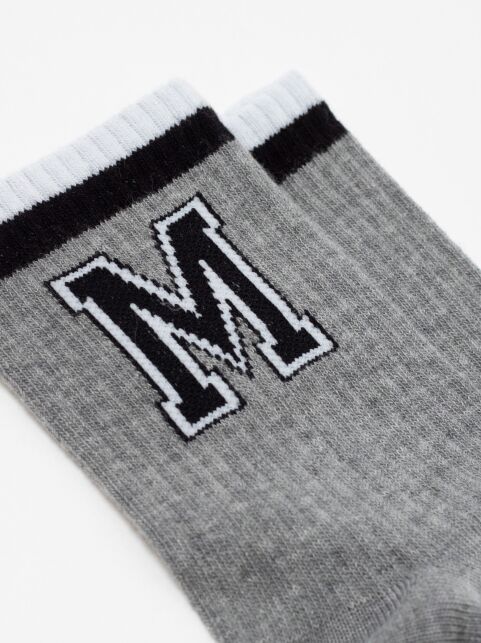 Удлиненные носки из хлопка в рубчик с рисунком "Letter" Удлиненные носки из хлопка в рубчик с рисунком "Letter" - купить в интернет-магазине Conte