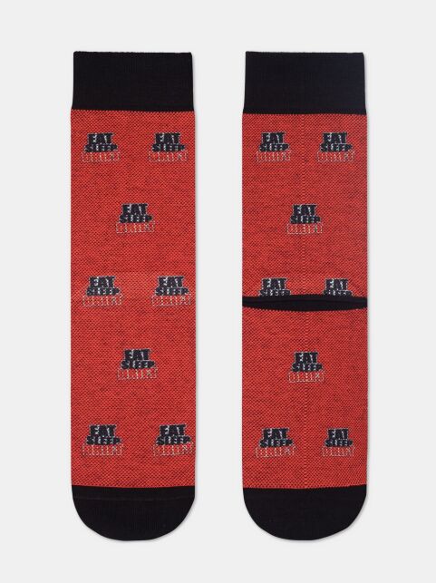 Носки красные с хлопком из лимитированной коллекции RACINGBYxDIWARI - купить в интернет-магазине Conte