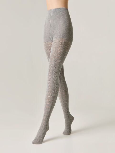 Тёплые ажурные колготки AJOUR - купить в интернет-магазине Conte