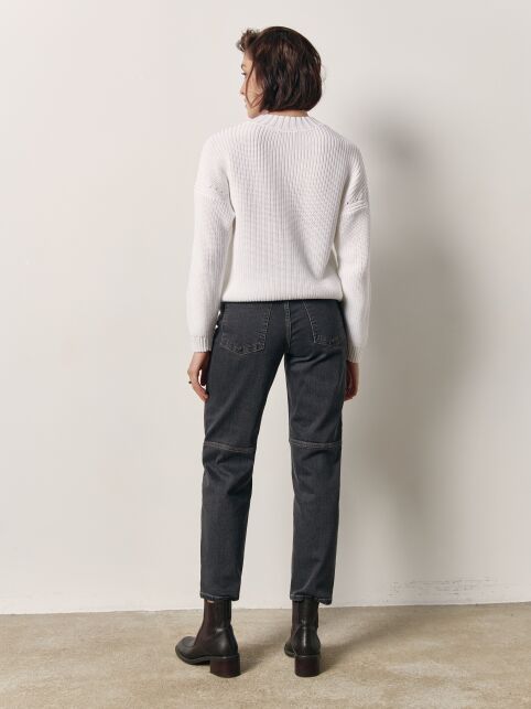 Джинсы mom с высокой посадкой и горизонтальными швами CON-591 - купить в интернет-магазине Conte