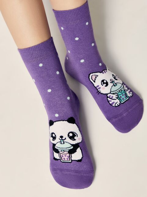 Хлопковые носки с рисунками "Dream team" - купить в интернет-магазине Conte