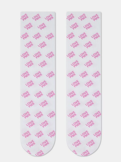 Удлиненные носки из лимитированной коллекции с рисунками "Love PWR" - купить в интернет-магазине Conte