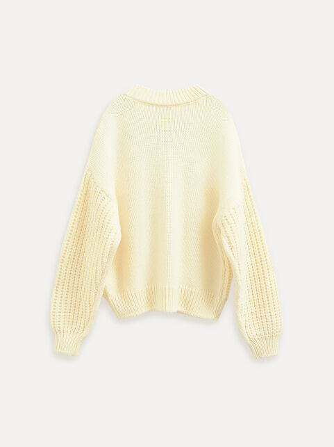 Джемпер умеренно свободного силуэта из пряжи с шерстью LDK 24137 - купить в интернет-магазине Conte