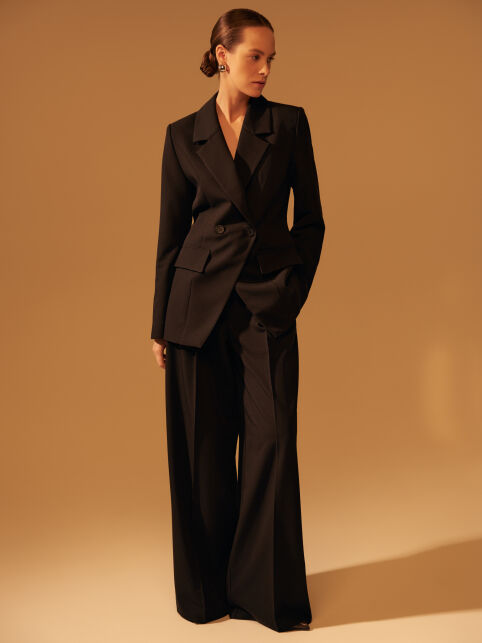 Жакет из костюмной ткани с ассиметричной застёжкой LJ 3394 - купить в интернет-магазине Conte