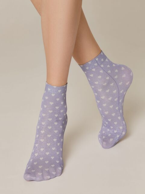 Сияющие носки с рисунком "Hearts" - купить в интернет-магазине Conte