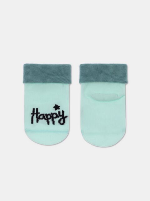 Хлопковые носки с рисунками «Bee happy» - купить в интернет-магазине Conte