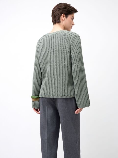 Джемпер объёмного силуэта из хлопковой пряжи LDK 24117 - купить в интернет-магазине Conte