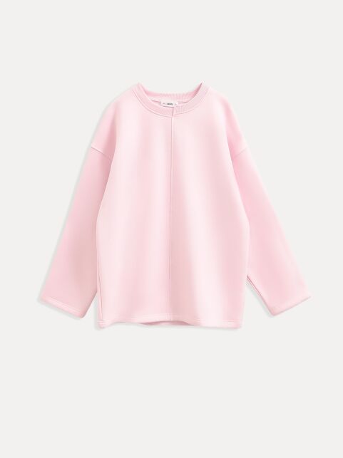 Джемпер из футера с ассиметричной планкой на горловине LD 3231 - купить в интернет-магазине Conte