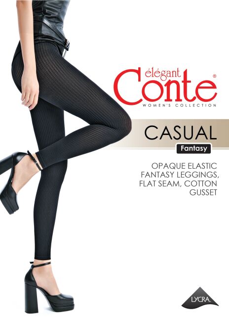 Матовые леггинсы в рубчик CASUAL - купить в интернет-магазине Conte
