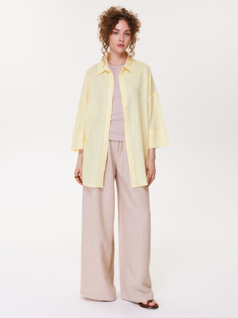 Льняная рубашка с вискозой LRU 3482 - купить в интернет-магазине Conte