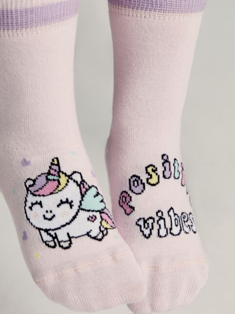 Хлопковые носки с рисунками "Positive vibes" - купить в интернет-магазине Conte