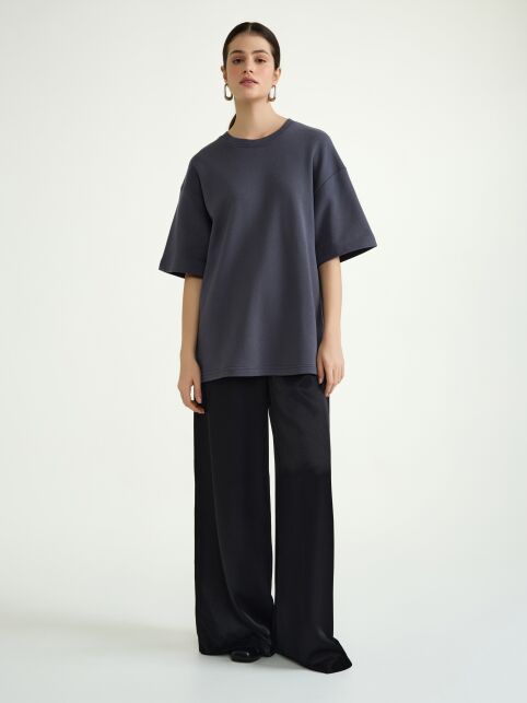 Футболка из футера с разрезами по бокам LD 3081 - купить в интернет-магазине Conte