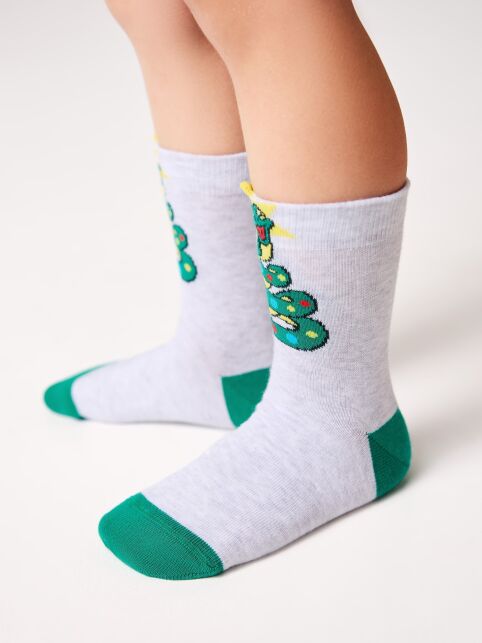 Новогодние детские носки с пикотом «Змейка» - купить в интернет-магазине Conte