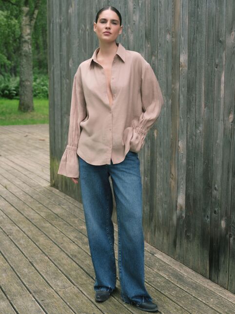 Рубашка из модала с воланами по низу рукавов LBL 3301 - купить в интернет-магазине Conte