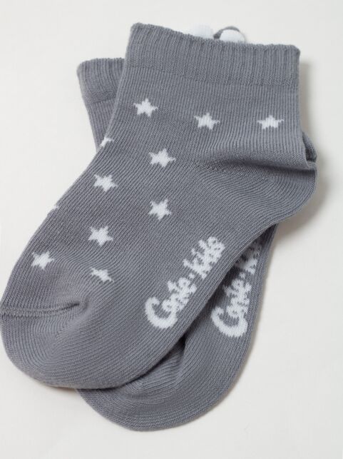 Серые носки из хлопка с декоративным 3D-пикотом “Rabbit” - купить в интернет-магазине Conte