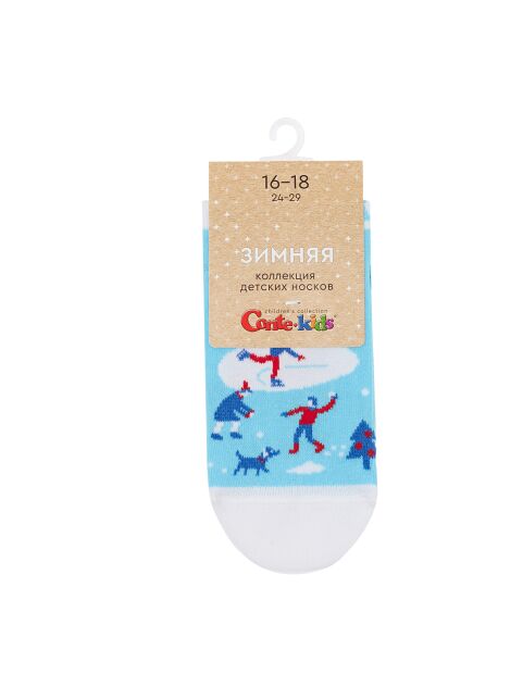 Носки с рисунком «Новогодние забавы» зимняя коллекция - купить в интернет-магазине Conte