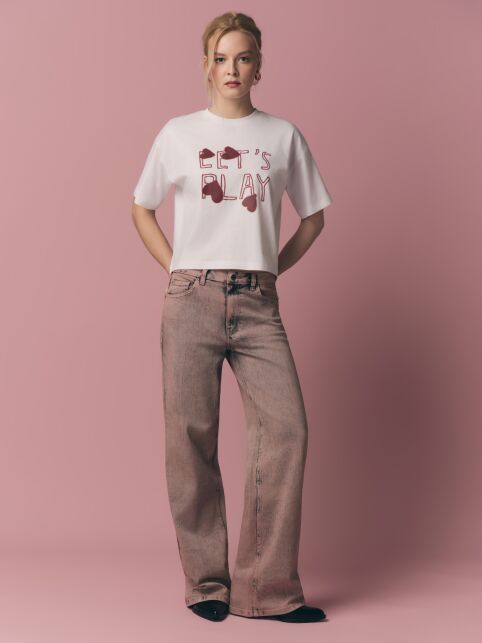 Футболка из хлопка с рисунком «Play» LD 3032 - купить в интернет-магазине Conte