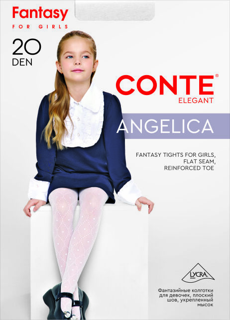 Колготки в точку с сердечками и усиленным торсом-шортиками ANGELICA - купить в интернет-магазине Conte