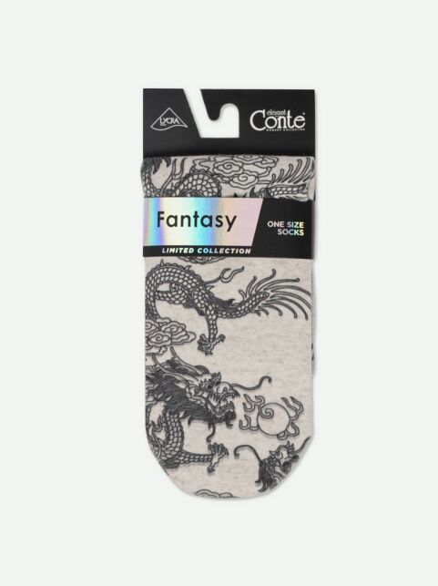 Носки с принтом из смесовой пряжи с хлопком и льном «Dragon» - купить в интернет-магазине Conte