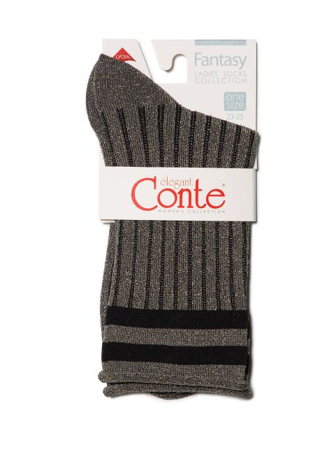 Удлиненные носки FANTASY в полоску с люрексом - купить в интернет-магазине Conte