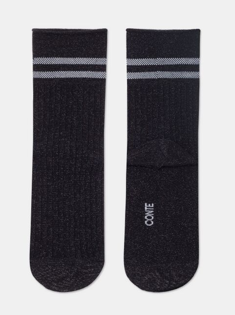 Удлиненные носки FANTASY с люрексом, модель 596 Удлиненные носки FANTASY с люрексом, модель 596 - купить в интернет-магазине Conte