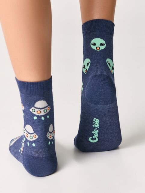 Хлопковые носки с веселыми рисунками "Веселые ножки", модель 461 - купить в интернет-магазине Conte