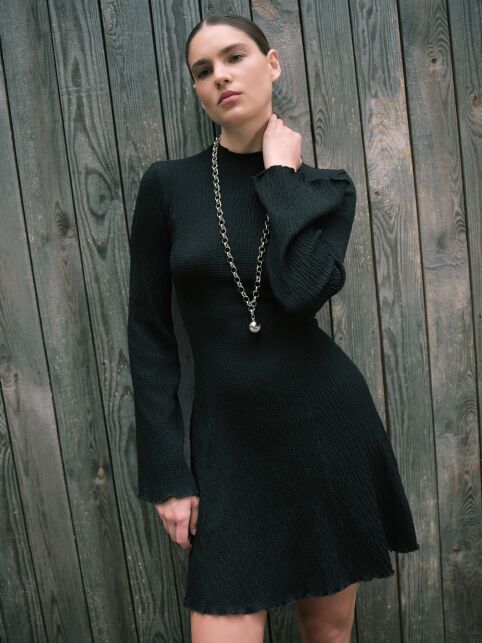 Платье-mini с жатым эффектом и шнуровкой на спинке LPL 3237 Платье-mini с жатым эффектом и шнуровкой на спинке LPL 3237 - купить в интернет-магазине Conte