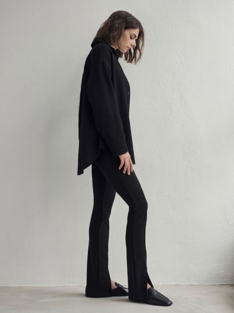 Рубашка черная из фактурного твида LRU 3268 - купить в интернет-магазине Conte