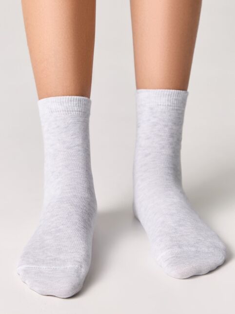 Однотонные носки из хлопка с вышивкой, модель 516 - купить в интернет-магазине Conte