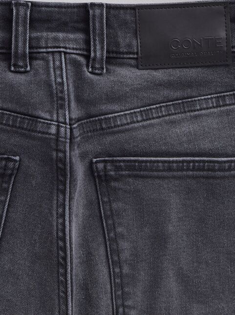 Джинсы mom с эффектом потертости и застежкой на две пуговицы CON-664 - купить в интернет-магазине Conte