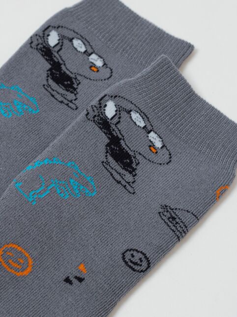 Махровые серые носки SOF-TIKI с рисунком «Фантазии» - купить в интернет-магазине Conte