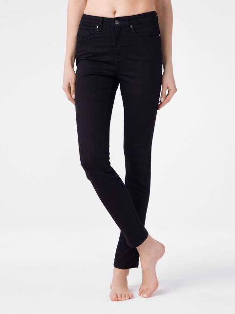 Моделирующие джинсы skinny push-up Premium Stay Black с высокой посадкой CON-149 - купить в интернет-магазине Conte
