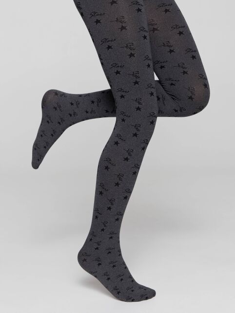 Плотные меланжевые колготки с рисунком «звезды» JESSICA - купить в интернет-магазине Conte
